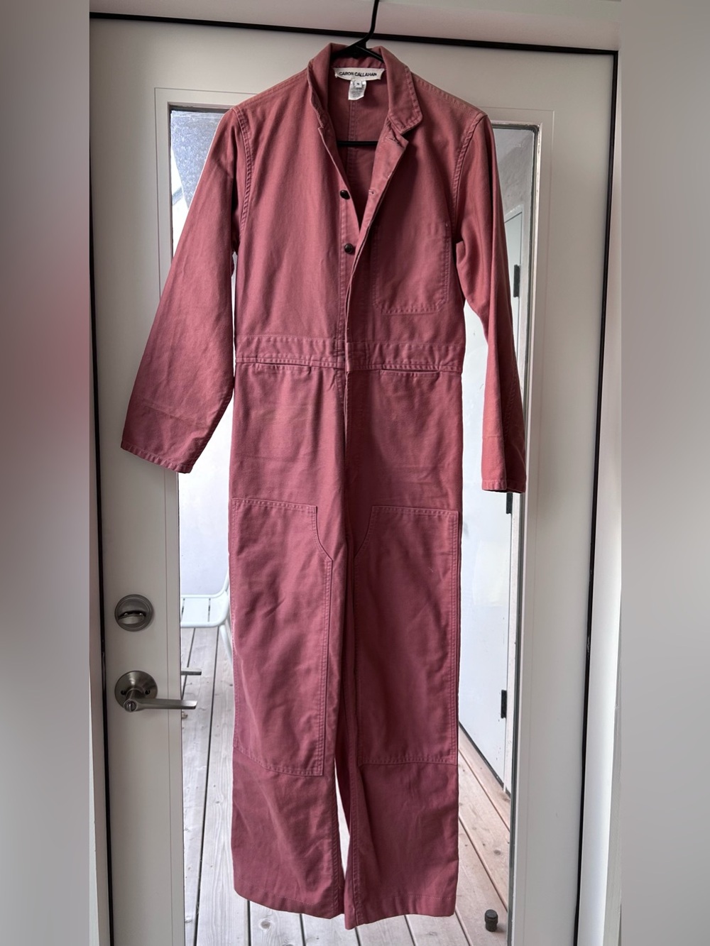 Caron Callahan rose jumpsuit size S